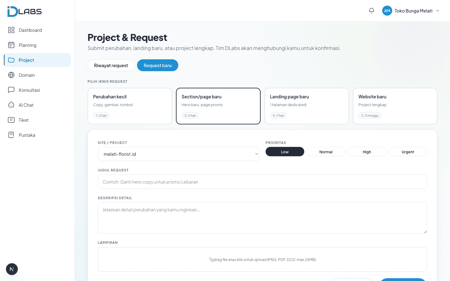 Request project Dlabs