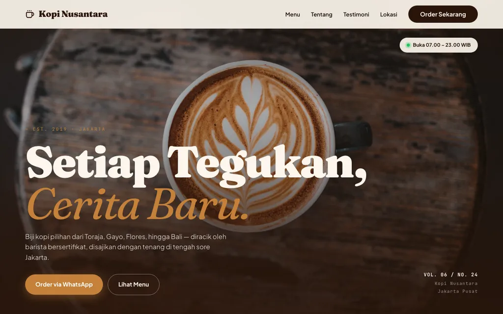 Screenshot Kopi Nusantara
