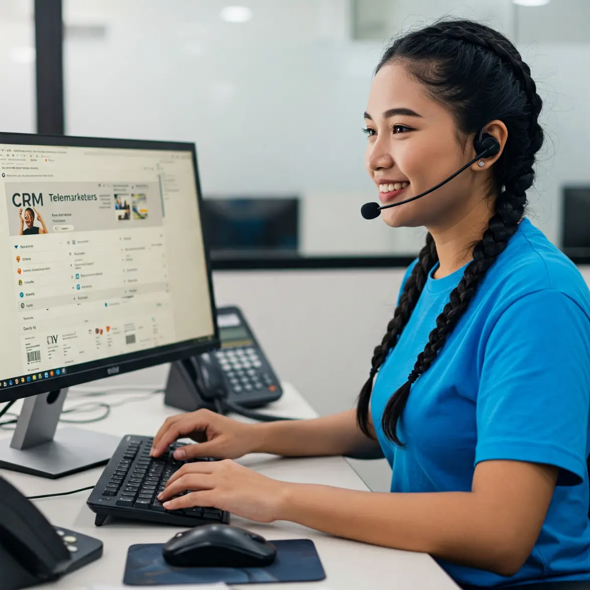 Sistem CRM sedang digunakan Tim Sales